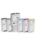 Yellow Compatible  Hp Designjet  T1500,T2500,T920-130Ml 727